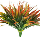 6Pcs Artificial Grass Fake Plants 17.3in Outdoor Plastic Plants UV Resistant Greenery Fake Grass for Home Window Garden Office Patio Hanging Planter Pathway Front Porch Décor Red by GreenHaven Gardens
