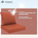 Favoyard Outdoor Seat Cushion Set 19 x 19 Inch Waterproof & Fade Resistant Patio Furniture Cushions with Removable Cover Deep Seat & Back Cushion with Handle and Adjustable Straps for Chair Sofa Couch by GreenHaven Gardens