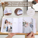 RECUTMS Photo Album 4x6 with Writing Space 100 Photos Photo Book, Leather Cover Picture Album with Memo Areas for Wedding Anniversary Family Baby Couple Valentines Graduation Travel (Light Coffee) by TinyTreasures Baby Boutique