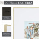 Camden Reed Arcadia 8 Piece Oversized Gallery Wall Frame, 16x20 and 16x16 Inch Matted Frames for Featuring 8x10 and 5x7 Inch Photographs or Art Prints, Gold Finish by CozyNest Decor