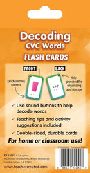 Teacher Created Resources Decoding CVC Words Flash Cards (EP62057), Medium by TinyTreasures Baby Boutique