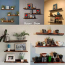 Giftgarden 24 Inch Floating Shelves Wall Mounted Set of 3, Rustic Large Wall Shelves Picture Ledge Shelf for Bedroom Living Room Bathroom Kitchen, 3 Different Sizes by CozyNest Decor
