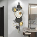 Lucky Monet Large Wall Decor for Living Room, Modern Metal Wall Art, 3D Textured Geometric Wall Sculpture 59"x24" Wall Hanging Decoration for Dinning Room Bedroom Entryway by CozyNest Decor