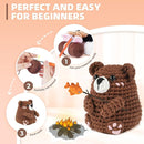 MOREJMTT Crochet Kit for Beginners, Learn to Crochet, Include Easy Knitting Soft Yarn, Step-by-Step Video Tutorial, Hook, Holiday Birthday Gift for Adults and Kids(Polar & Brown Bears) by TinyTreasures Baby Boutique