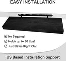 BGMG Wood Floating Shelves 24 inch, Wide Rustic Wooden Wall Shelves for Bathroom Living Room Bedroom Kitchen Farmhouse Set of 2-24x 6.7 x1.25 inch- Black by CozyNest Decor