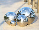 Nerien Gazing Ball, 3.9" Stainless Steel Garden Mirror Globe, Polished Ornament Sphere, Hollow Floating Reflective Hemisphere, for Home Outdoor Pond Housewarming Swimming Pool Decoration, Silver, 2pcs by GreenHaven Gardens