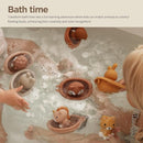 Nueplay Bathtub Toys for Toddlers 18M+，Baby Bath Toys with Animal Finger Puppets， Stackable Boat Train ，Gift for Baby & Toddlers Set of 12 by TinyTreasures Baby Boutique