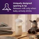 Philips Avent Natural Baby Bottles with Natural Response Nipples (Fast Flow, Flow 4), 11oz, 4-Pack, SCY906/04 by TinyTreasures Baby Boutique