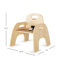 Foundations Simple Sitter Low Wood Feeding Chairs Multipack, Wide No-Tip Base, Adjustable Safety Harness, Stackable Wood Toddler Chairs with Food Service Grade Finish, 2 Pack (9 inch) by TinyTreasures Baby Boutique