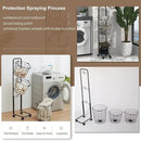 3 Tier Laundry Basket with Rolling Lockable Wheels Wire Metal Sorter Storage Trolley Shelf Basket Durable Metal Sorter Clothes Storage Trolley Shelf with Removable Hamper for Organizing Clothes by CozyNest Decor