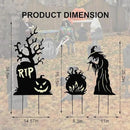 Halloween Yard Signs Outdoor Decorations，3 Pack Scary Large Witch Tombstone Cauldron Fluorescent Metal Stakes Glow in The Dark for Lawn Garden Halloween Decor (Large Witch Tombstone Cauldron) by CozyNest Decor