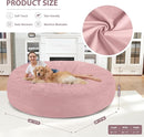 7FT Bean Bag Chair, Large Bean Bag Chairs with Memory Foam Filled, Fluffy Beanbag Sofa with Dutch Velvet Cover, Round BeanBag Chairs for Living Room, Playroom - Light Pink by TinyTreasures Baby Boutique