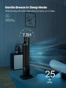 Uthfy 31 Inch Tower Fan for Bedroom, 120° Oscillating Quiet Standing Bladeless Fan With Remote, 7.5H Timer, 3 Speeds, 3 Modes, for Room, Dorm, Office, Black by CozyNest Decor