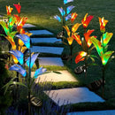 Veesee 2 Packs Upgrade Solar Calla Lily Lights Outdoor Garden Stake Light, Color Changing Solar Powered LED Lily Lights for Christmas Gift Wedding Party Outdoor(Blue) by GreenHaven Gardens