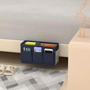 Dual-purpose Bedside Caddy Bedside Organizer, Bed Caddy with 6 Pockets, Versatile Bedside Storage Solution Magazine Remotes holder, ideal for Home, Dorm, Hospital, Crib Bed (Navy) by CozyNest Decor
