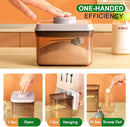 Ankou Airtight Formula Container-1000ml/400g Formula Dispenser with Lids, BPA-Free Food Storage Containers, One Button Handy Milk Powder Dispenser with Scoop and Scraper, Dark Brown by TinyTreasures Baby Boutique