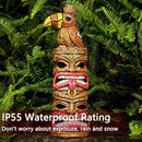 Outdoor Tiki Statue Decoration-Solar Garden Figurine - Woodpecker Waterproof Unique Housewarming Gifts for Women Patio,Balcony,Yard,Lawn Decor 15 Inch Tall by GreenHaven Gardens