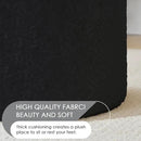 YFO Round Boucle Ottoman with Storage, Multifunctional Upholstered Vanity Chairs for Makeup, Soft Padded Seat with Removable Lid, Modern Rest Stool Seat for Living Room, Bedroom, Black by CozyNest Decor