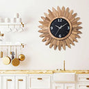 Honiway Large Wall Clock Battery Operated 21 in Rustic Wood Boho Sunburst Decorative Wall Clock Silent Non Ticking Farmhouse Wall Clocks for Living Room Bedroom Kitchen Bathroom Decor (Rustic Brown) by CozyNest Decor