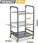 Ultrawall Garden Tool Organizer Stand, Yard Tool Storage Rack with Lockable Wheels, Garage Tool Storage for Rake, Brooms, Indoor & Outdoor Use by GreenHaven Gardens