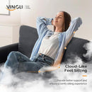 VINGLI 47" Small Couch, Linen Loveseat Sofa Black Mini Couch Mid Century Modern Decor Love Seat for Small Spaces Living Room, Bedroom, Play Room by CozyNest Decor