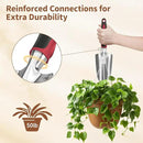 LASZOLA 3 Piece Garden Tool Set Include Hand Trowel Rake and Transplant Shovel for Women, Indoor Heavy Duty Small Spade Kit with Ergonomic Handle to Weed and Loosen, for Mom and Plant Beginner, Red by GreenHaven Gardens