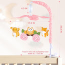 Baby Crib Mobile with Music and Lights, Mobile for Crib with Remote Control, Rotation, Starlight Projection, Crib Toys for Babies Boys Girls(Pink) by TinyTreasures Baby Boutique