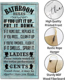 Rustic Western Bathroom Decor - Funny Wall Signs, Farmhouse Country Rules Wall Decor C1 by CozyNest Decor