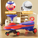 Kids Electric Ride On Car 12V - Electric Wiggle Car with Rechargeable Battery, LED Lights & Music,Anti-Rollover for Boys Girls Ages 3-8, Indoor/Outdoor Toy Vehicle up to 150 lbs by TinyTreasures Baby Boutique
