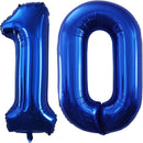GOER Number 10 Balloons for 10th Birthday Party Decorations,42 Inch Jumbo Foil Helium Balloons for 10th Anniversary (Blue) by TinyTreasures Baby Boutique