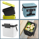 Kitchen Compost Bin, LALASTAR Food Waste Bin for Kitchen, Food Scrap Pail Bucket with Colander, Hanging Trash Can, 1.8 Gallons, Black by GreenHaven Gardens