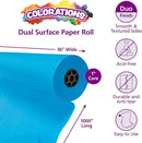Colorations DSBB Bright Blue Dual Surface Paper Roll 36" x 1000' (1 Roll) by TinyTreasures Baby Boutique