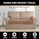 PrinceDeco Stretch Velvet Couch Cushion Covers, Soft Cushion Slipcover for Chair Loveseat Sofa Cushion Furniture Protector Seat Cushion Sofa Cover (Each Width Up to 29.5", Camel) by CozyNest Decor
