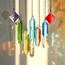 HDCRYSTALGIFTS 7pcs Prisms Crystal Suncatchers for Windows Hanging Rainbow Maker Sun Catchers with Crystals Indoor Outdoor Home Garden Decor by GreenHaven Gardens