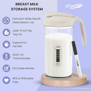 Masontops Breast Milk Storage Kit - 24oz Airtight Mason Jar with Handle, Marker & Stick-on Thermometer for New Moms by TinyTreasures Baby Boutique