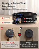 Yeedi S14 Plus Robot Vacuum and Mop, 18,000Pa Suction, OZMO Roller Mopping, ZeroTangle 2.0, TruEdge 3D Sensor, All-in-One Station with Auto Hot Water Washing & Self-Drying, Black by CozyNest Decor