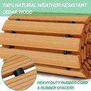 RELIANCER 8' Wooden Garden Pathway,Outdoor Roll Out Cedar Straight Walkway,Patio Path Decorative Garden Boardwalk Walkways,Weather-Resistant Roll Up Beach Wood Road Floor,Wedding Party Pathways by GreenHaven Gardens