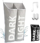 Hanging Laundry Hamper Bag XL 40x22", Space Saving over the Door Storage Bags, Behind the Door Hampers for Dirty Clothes & Wall Mounted Basket for Bathroom, Organizer for Small Room Spaces RV by CozyNest Decor