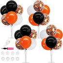 TONIFUL 4 Set Halloween Balloons Black Orange Confetti White Balloon Stand Centerpiece Table Decorations for Halloween,Celebration Party Bar,Anniversary,Graduation Decoration 2025 by TinyTreasures Baby Boutique