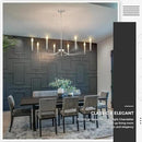 Nickel Chandeliers for Dining Room, 8-Light Chandelier Light Fixture Over Table Modern Candle Chandelier 44in Master Bedroom Chandeliers Lighting for Entry Foyer Bathtub Living Room by CozyNest Decor