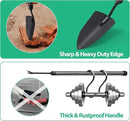 Garden Tool Set,5 Pieces Stainless Steel Heavy Duty Gardening Tool Set with Extendable Long Handle, Include Trowel, Cultivator, Hand Weeder, Pruning Shears, Gardening Gift for Women Kids Men by GreenHaven Gardens