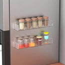 PMMASTO Adhesive Acrylic Spice Rack Organizer for Wall with Nano Double Sided Tape, Spice Shelf Organization for Kitchen Cabinet Door/Pantry Door, Wall Mount Seasoning Rack (Clear-2 Pack) by CozyNest Decor