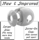 New & Improved - Door knob Baby Safety Cover - 5 Pack - Deter Little Kids from Opening Doors with A Child Proof Door Handle Lock - Driddle by TinyTreasures Baby Boutique