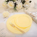 FLOWERCAT 60PCS Yellow Plates - Heavy Duty Yellow Plastic Plates Disposable 10.25inch & 7.5inch for Easter Party/Wedding/Spring - Serve for 30 guests by CozyNest Decor