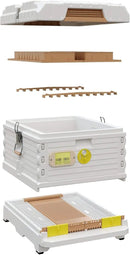 Ergo Insulated 10 Frame Bee Hive Set [NO Frames Included] (Single Hive, White Body Yellow Entrance) by GreenHaven Gardens