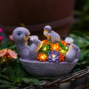 Solar Turtle Figurines Garden Decor, Cute Turtle Statue with Baby with 8 LED Solar Lights Garden Lawn Decorations for Patio & Yard, Gifts for Mom by GreenHaven Gardens