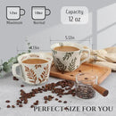 Ceramic Coffee Mug, 12 oz Novelty Unique Teacup with Large Handle, Stoneware Cup for Tea Mocha Latte Cappuccino Espresso (Butterfly) by CozyNest Decor