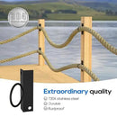 4Pack 2inch Rope Support Holder for Corner Post Drop Ring Brackets Stainless Steel Decorative for Hemp Rope Fencing Stair Deck Railing Ceiling Hook by CozyNest Decor