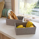 LA JOLIE MUSE Storage Baskets Set 4 - Stackable Woven Basket Paper Rope Bin, Storage Boxes for Makeup Closet Bathroom Bedroom (Gray) by TinyTreasures Baby Boutique