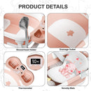 Collapsible Baby Bathtub,Baby Bath Tub with Soft Cushion & Thermometer,Baby Bathtub Newborn to Toddler 0-36 Months,Portable Travel Baby Tub by TinyTreasures Baby Boutique